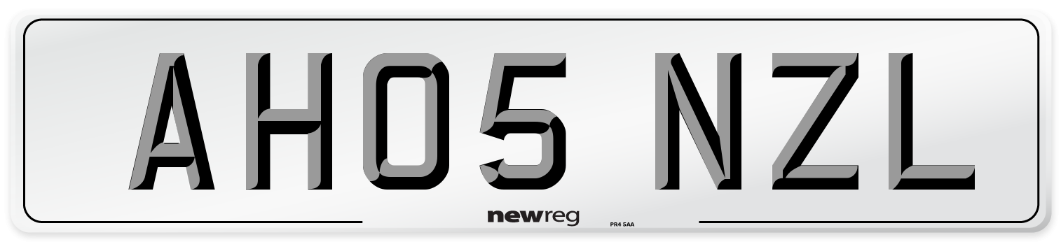 AH05 NZL Number Plate from New Reg